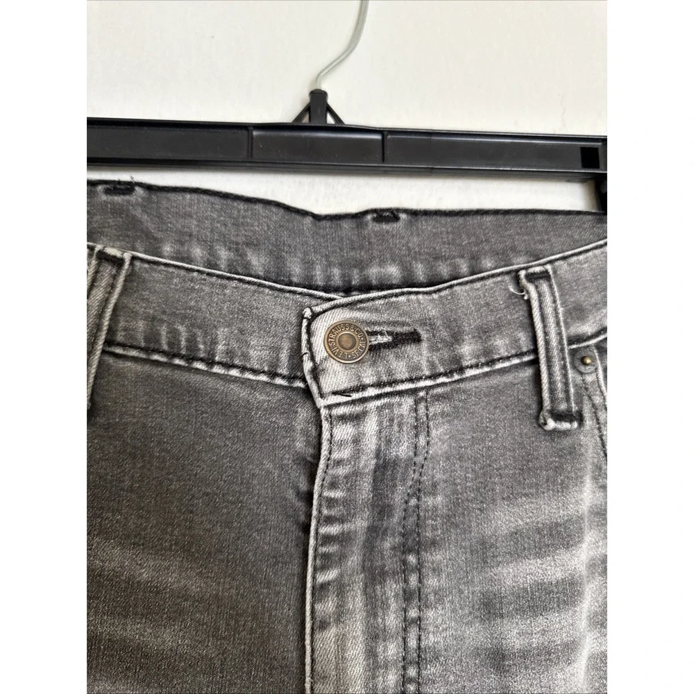 Black Levi Strauss Jeans 511 Slim Fit 38 X 30‎ Grey Faded Zipper Fly